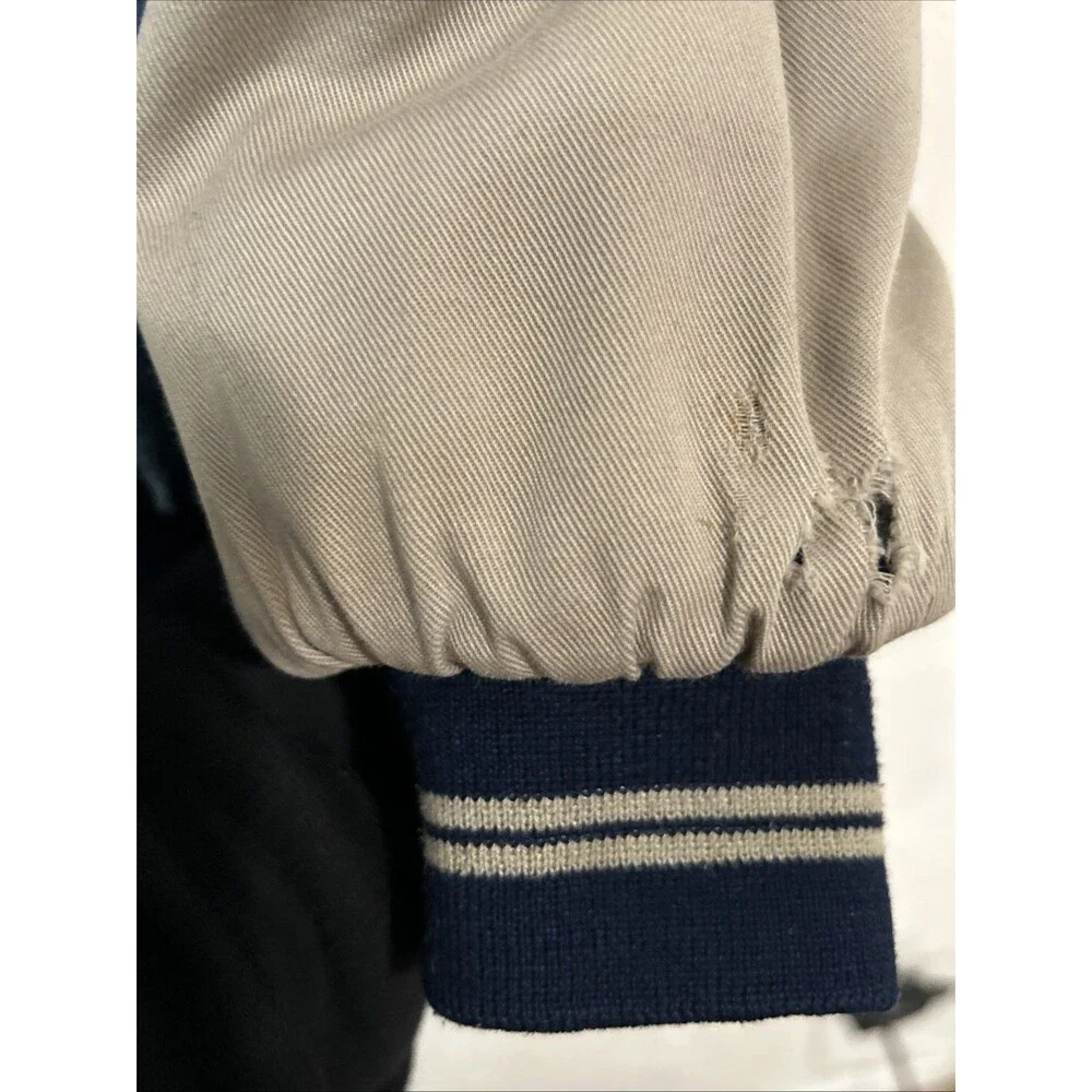 Vintage 90s Canyon Guide Outfitters Wal Mart Varsity Jacket Medium Denim Snap - Picture 11 of 16